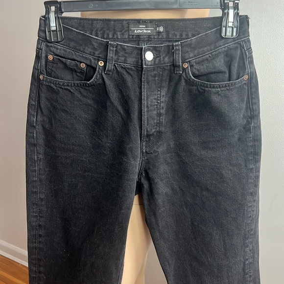 & Other Stories High Rise Straight Leg Jeans Black Size 29 - Picture 3 of 9